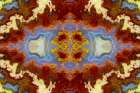 Laguna agate kaleidoscope repeating mirror-effect pattern. Abstract Art Print